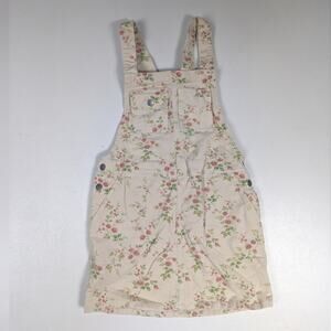 Vtg Polo Ralph Lauren Skirtall Girls Sz 12 Cream Floral Dress